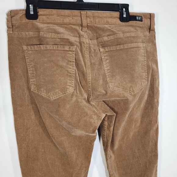 KUT From The Kloth Womens Diana Corduroy Pants Skinny Relaxed Fit Size 14 Brown - Picture 5 of 10